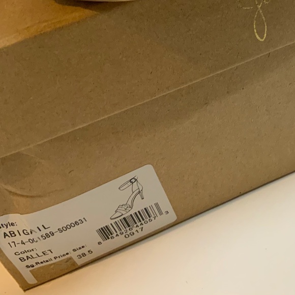 Joie Pink Abigail Ruffled Suede Heel Pump Sandal - Picture 14 of 16